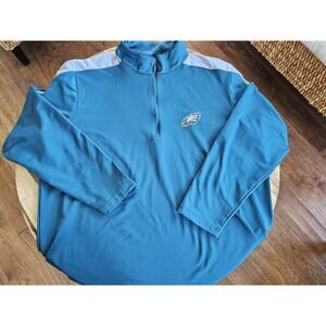 ANTIGUA PHILADELPHIA EAGLES 1/4 Zip Pullover Mens Large Green Fleece Jacket 2XL
